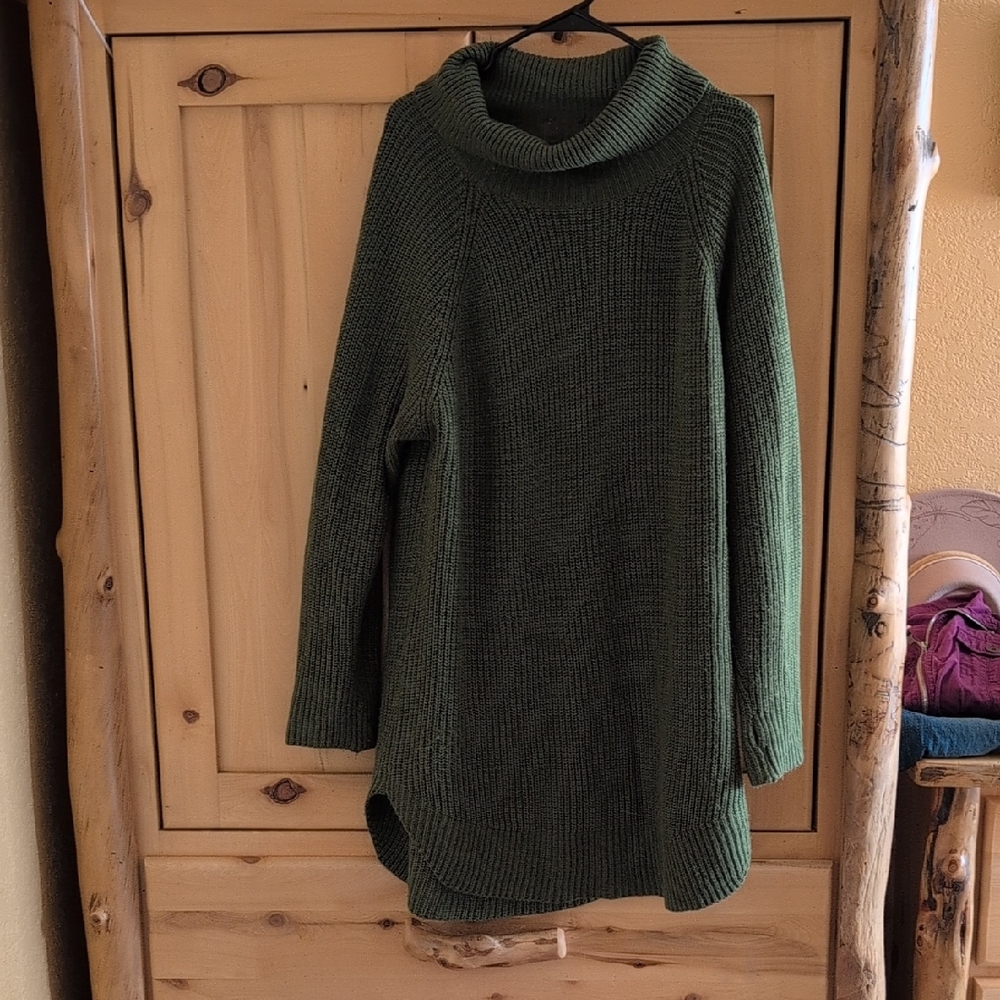 ePretty Olive Green Cowl Neck Knit Sweater